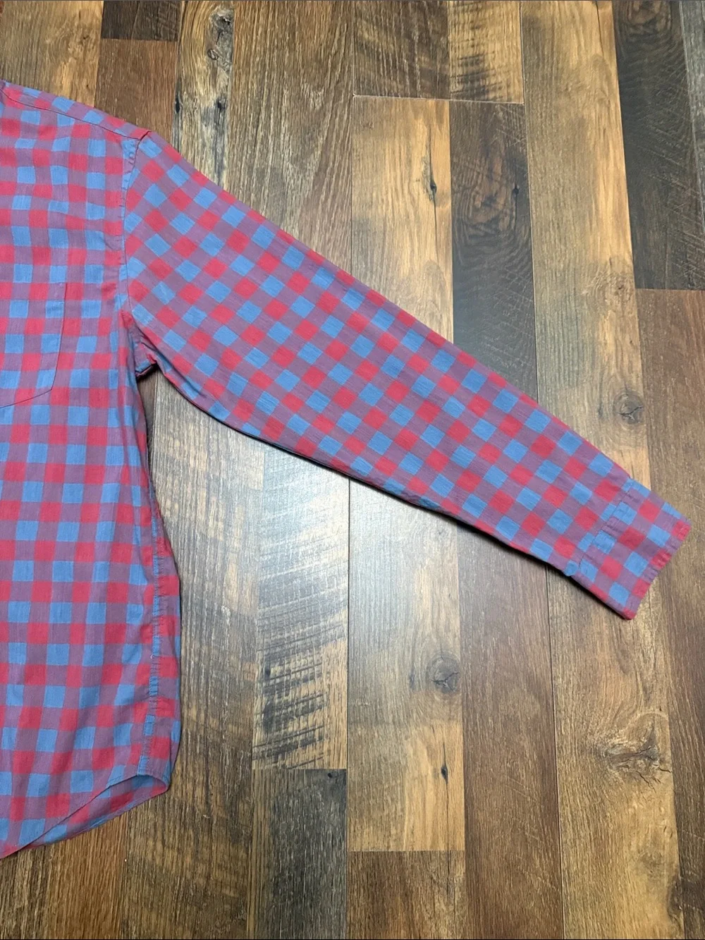 J.Crew Slim Fit Red Blue Gingham Button Down Shirt Men’s XL Spring 2018